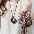 Wooden Hat Pendant Necklace - DippedShop Wholesale - #5683