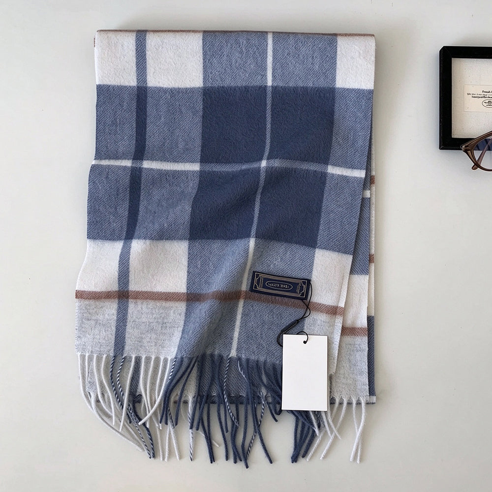 Vintage Plaid Fringe Scarf - DippedShop Wholesale - #4419