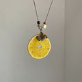 Flower Resin Pendant Necklace - DippedShop Wholesale - #4115