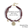 Elegant Shell Starfish Pendant Silk Scarf Necklace 6W6JNC1006