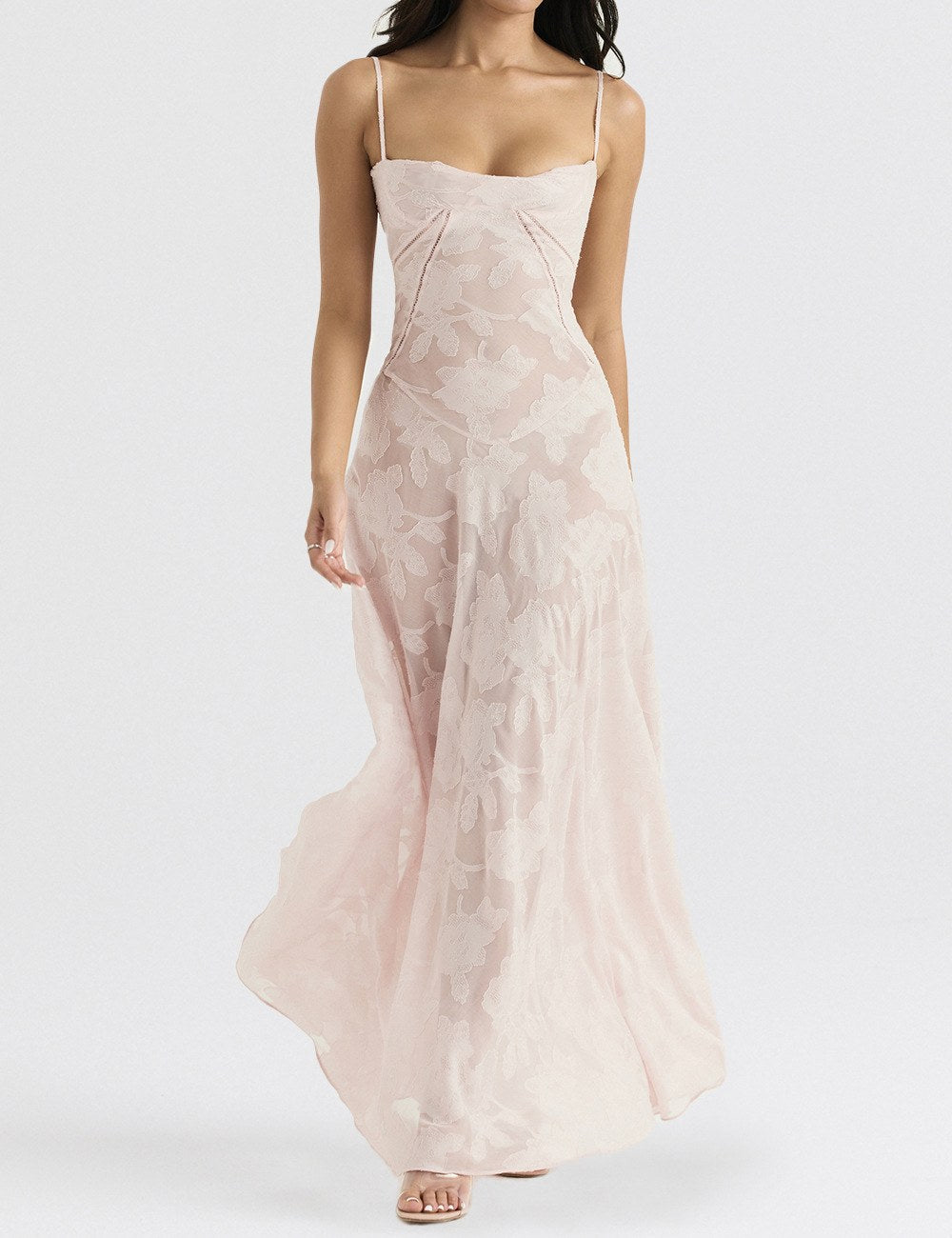 Backless String Tie Lace Sexy Long Dress DP25A508