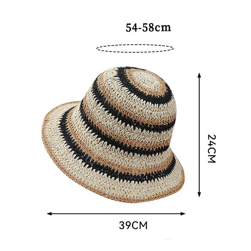 Color Block Beach Hat - DippedShop Wholesale - #5683
