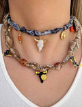 Cowboy Enamel Scarf Necklace - DippedShop Wholesale - #3267