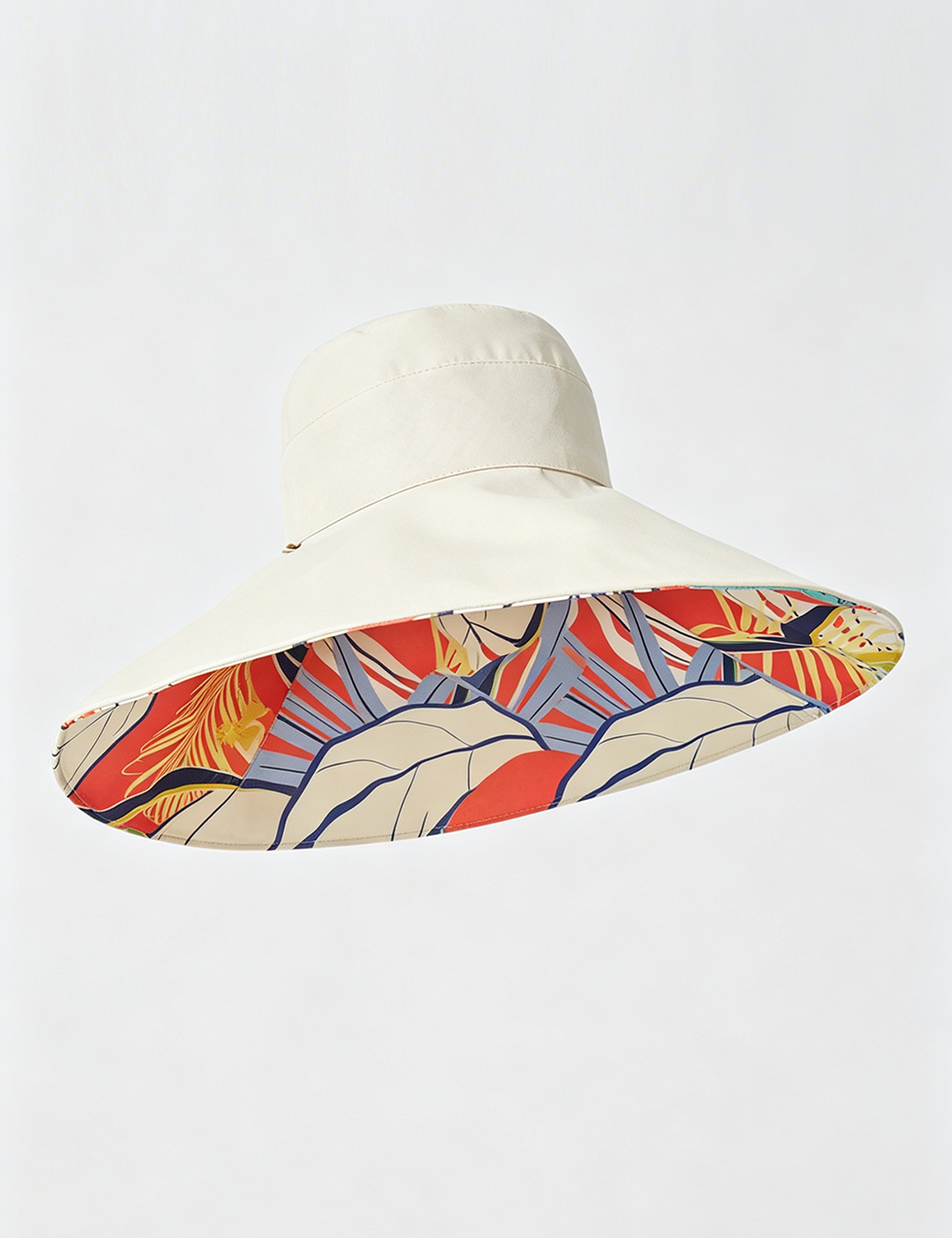 Simple Floral Print Reversible Wide Brim Bucket Hat 8BK6HAT160T