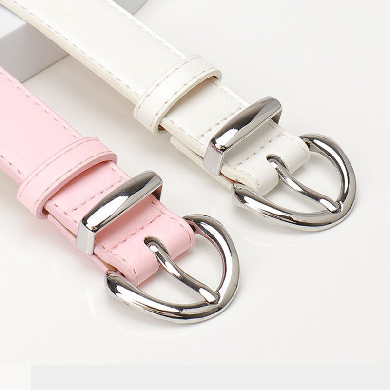 Minimalist Solid Color Skinny PU Leather Belt MK2LEEP6W6JBT46