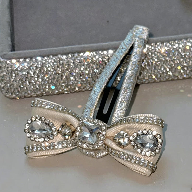 Sparkly Rhinestone Bow Clip - DippedShop Wholesale - #3123