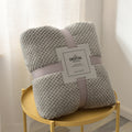 Pineapple Grid Coral Fleece Blanket - DippedShop Wholesale - #8259