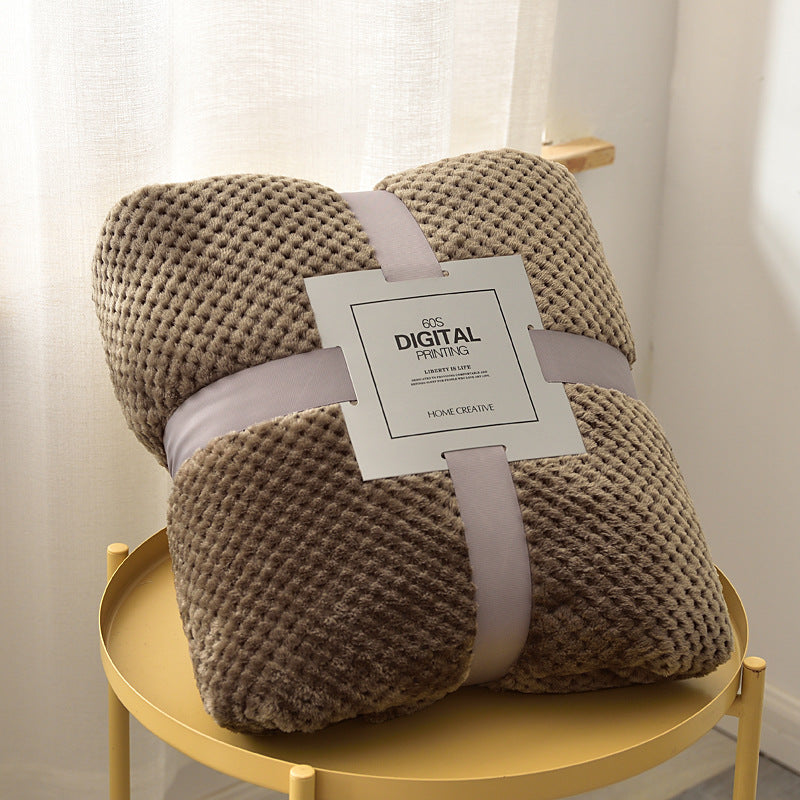 Pineapple Grid Coral Fleece Blanket - DippedShop Wholesale - #6563