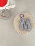 Stylish Floral Print Letters Shape Bag Charm 6W10BBC424