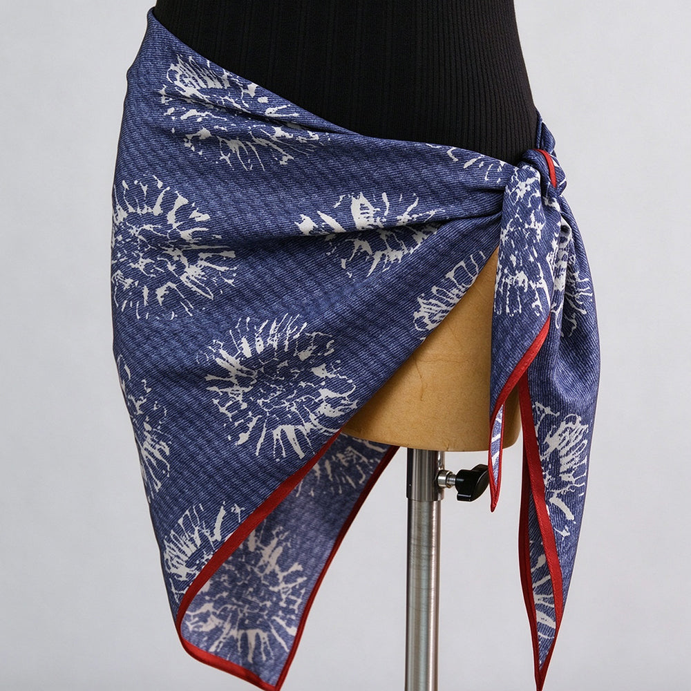 Retro Floral Print Versatile Soft Triangle Scarf 6W6NSC209