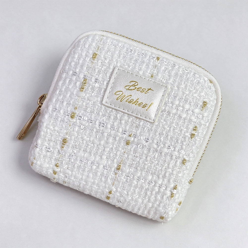 Tweed Jewelry Organizer Pouch - DippedShop Wholesale - #6659