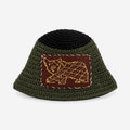 Color Block Splice Floral Jacquard Bucket Hat 6W6HAT634