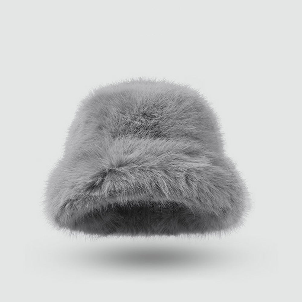 Imitation Rabbit Fur Bucket Hat - DippedShop Wholesale - #4659