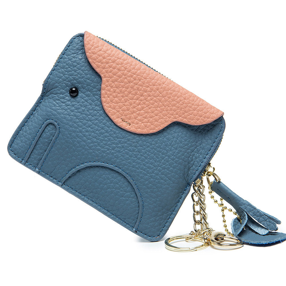 Cute Elephant Leather Mini Coin Purse 6W10BWB303