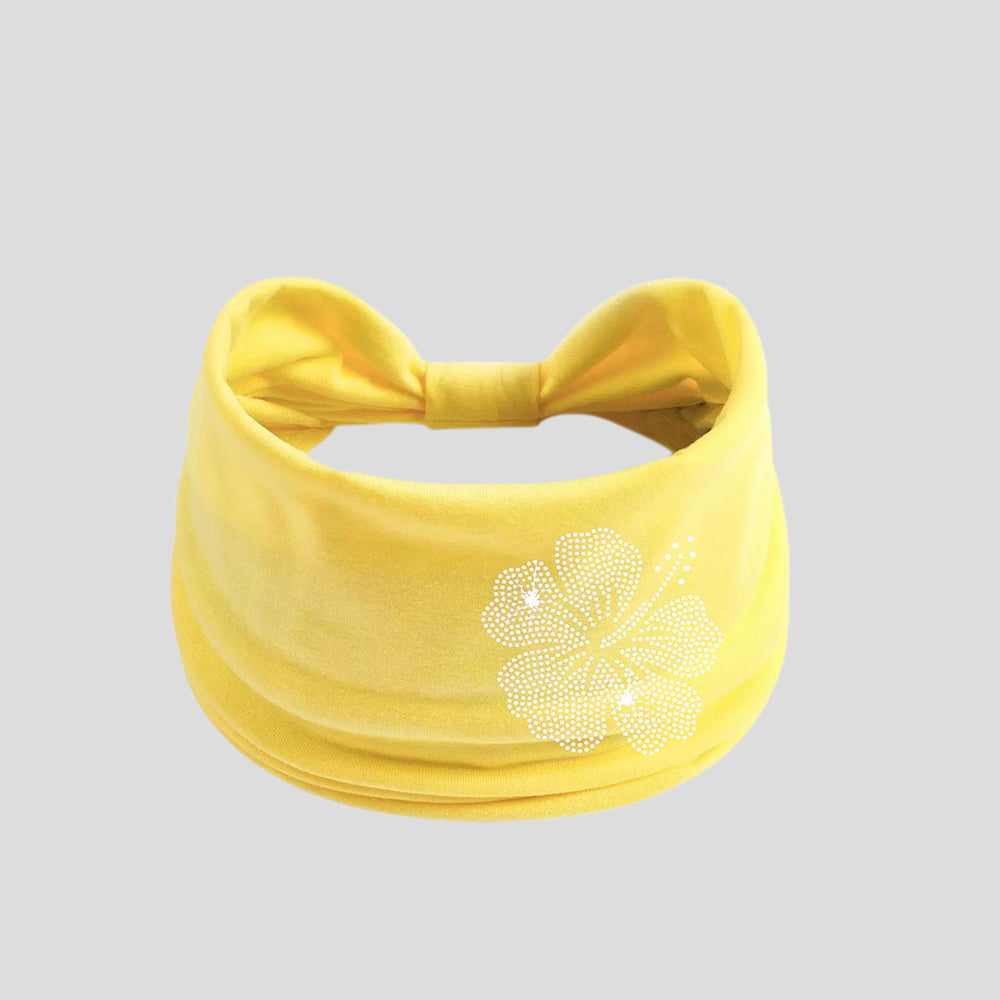 Rhinestone Floral Wide Headband - DippedShop Wholesale - #5411