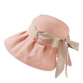 Elegant Bow Knot Wide Brim Bucket Hat 8BK6HAT158T