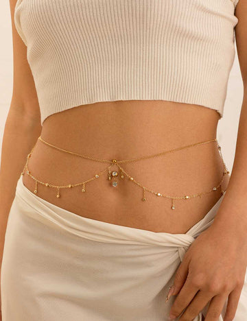 Fashion Rhinestone Tassel Laye - DippedShop Wholesale - #0355