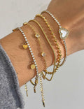 Minimalist Stainless Zircon Bracelet - DippedShop Wholesale - #4067