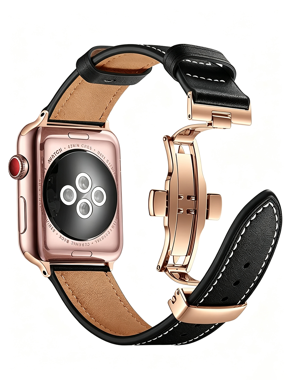 Simple Solid Color PU Leather Watch Band 6W6JWA118