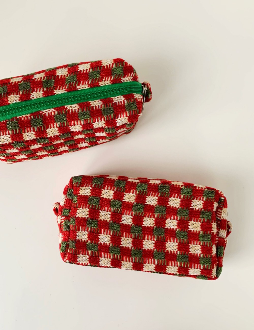 Christmas Color Block Knit Make Up Bag DPB0118