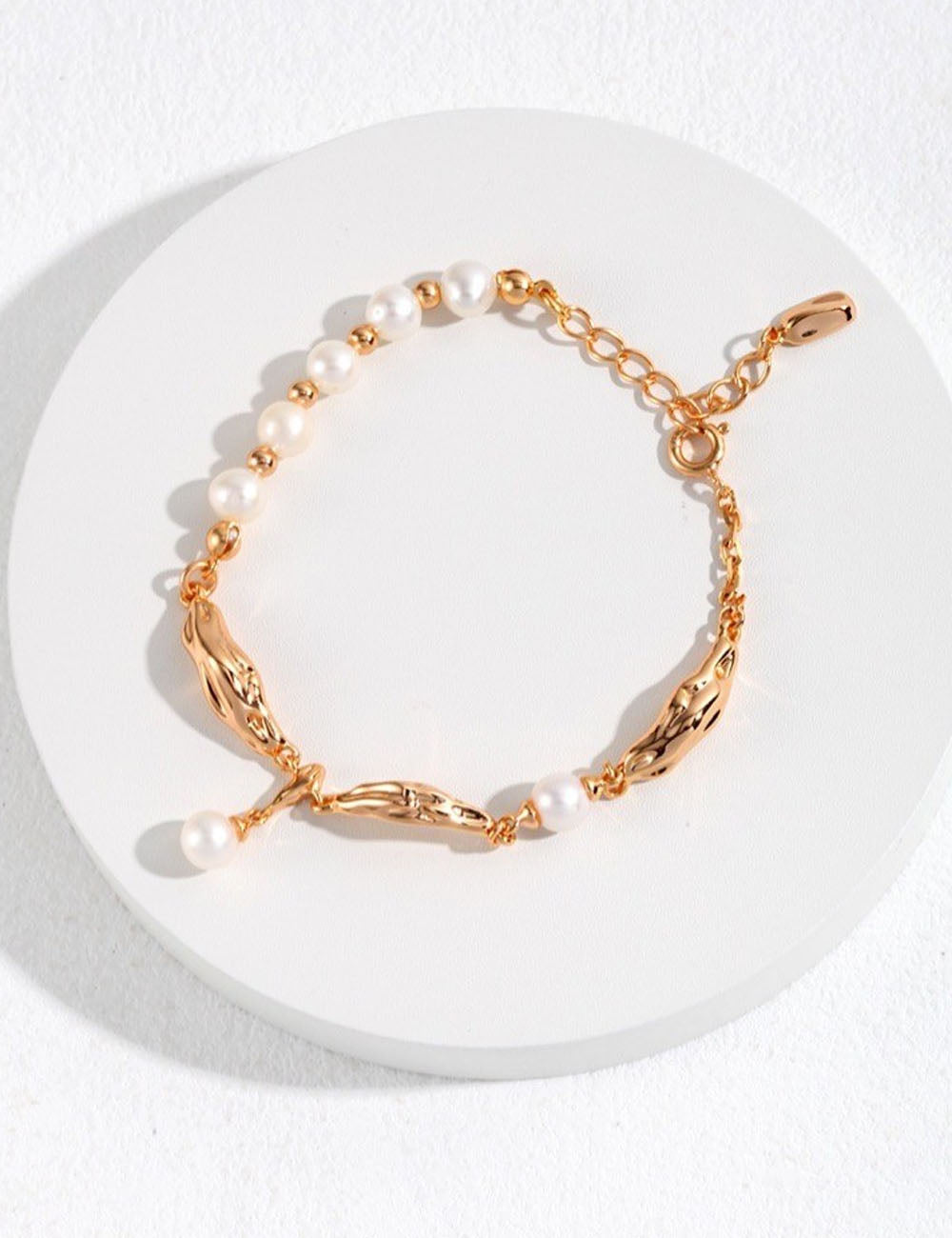 Gold Plated Beaded Bracelet - DippedShop Wholesale - #6339
