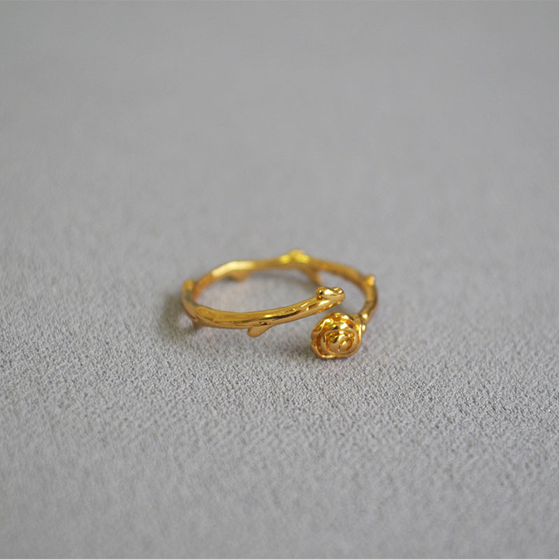 Gold Rose Open Ring - DippedShop Wholesale - #4291