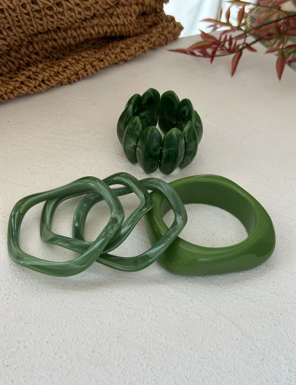 Simple Geometric Gradient Bangle Bracelet DP25D715