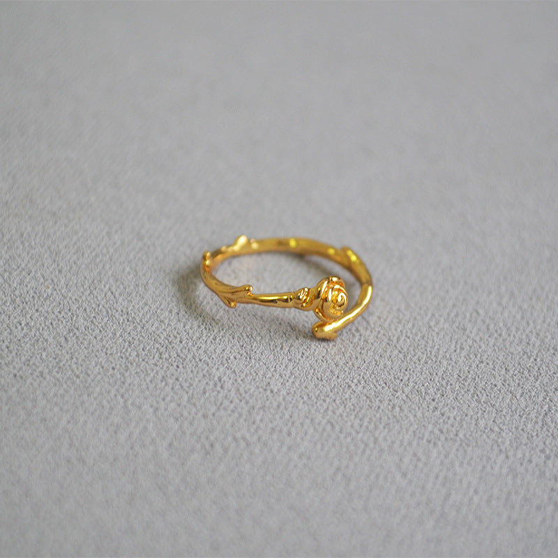 Gold Rose Open Ring - DippedShop Wholesale - #5987