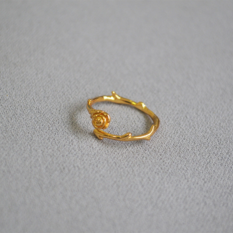 Gold Rose Open Ring - DippedShop Wholesale - #1523