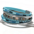 Boho Style Leather Braided Mullti-Layer Bracelet 6W6JBR499