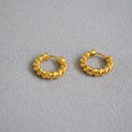 Dough Twist Hoop Earrings - DippedShop Wholesale - #3731