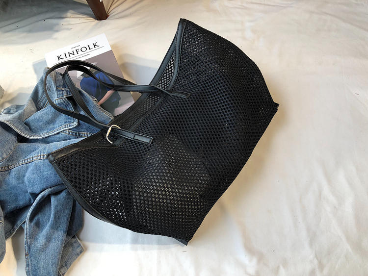 Stylish Solid Color Large Capacity Tote Bag 8CW6BBG462L