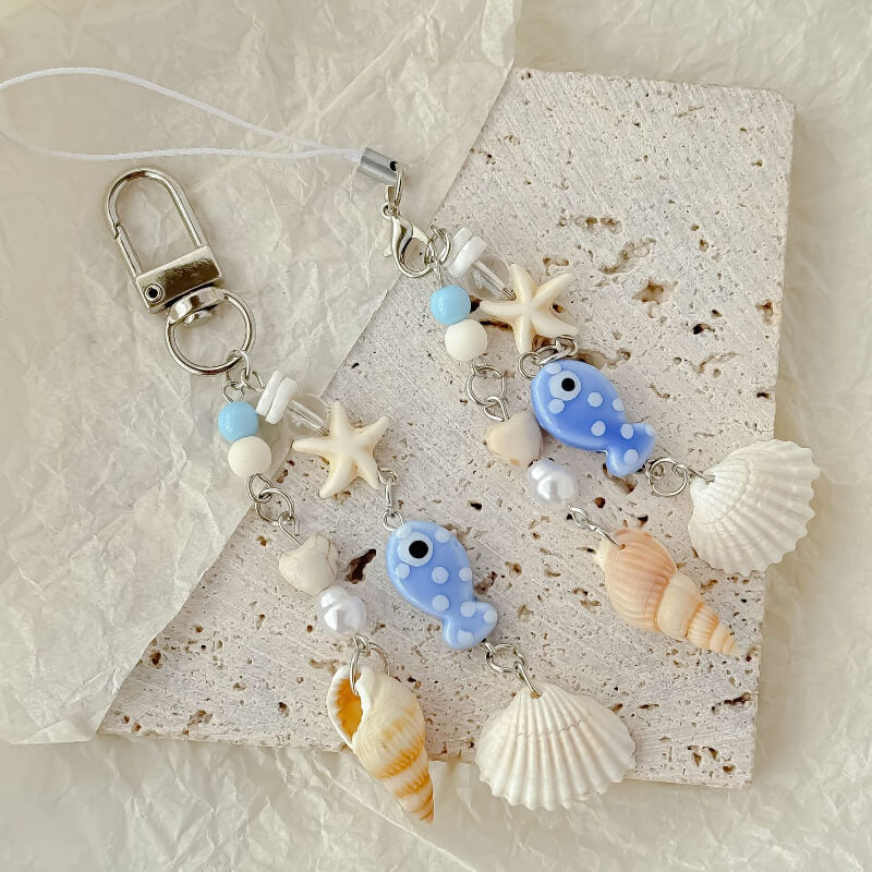 Cute Seashell Starfish Keychain Bag Charm  DP25C911