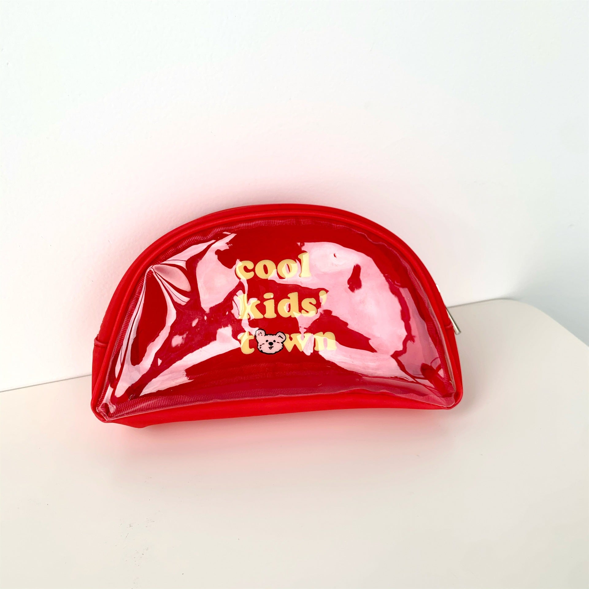 Cute Transparent PVC Letter Print Makeup Bag MK2BW6S10BOB92