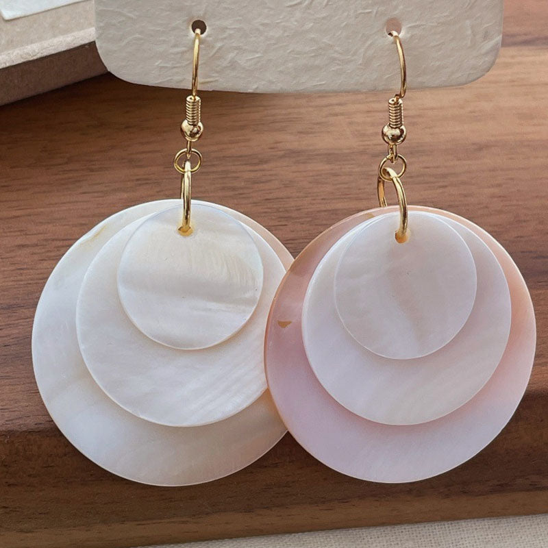 Minimalist Shell Dangle Earrings - DippedShop Wholesale - #4707