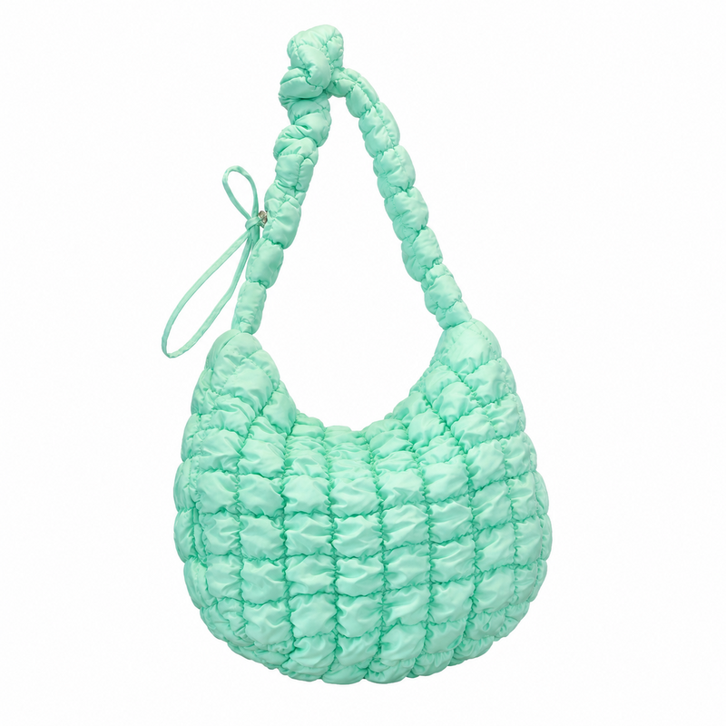 Minimalist Puffer Plaid Solid Color Crossbody Bag 6W10BBG1811