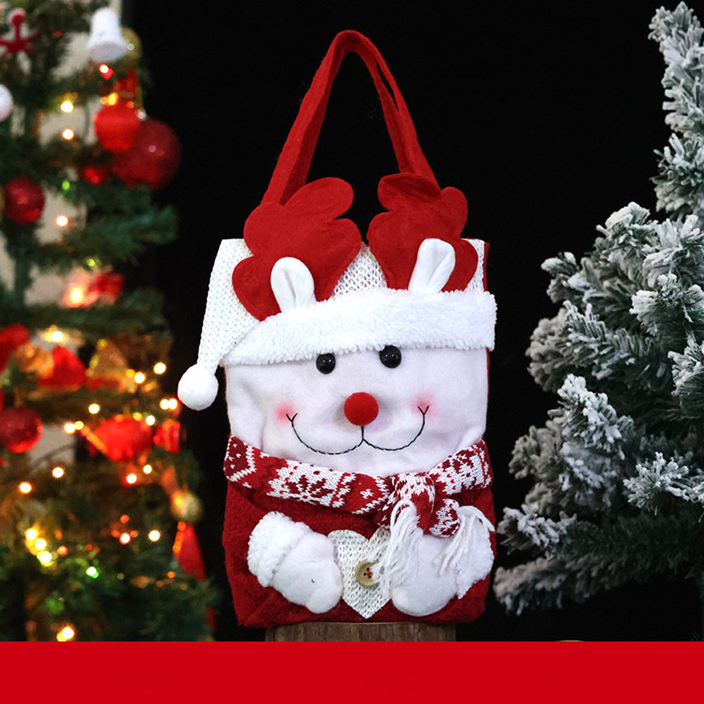Christmas Santa Claus Plush Doll Gift Pouch Hangabg 6W10BOB1352