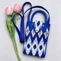 Boho Color Contrast Knit Crossbody - DippedShop Wholesale - #2579