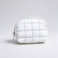 Minimalist Solid Color Quilt Shell Cosmetic Bag 6C5CO271