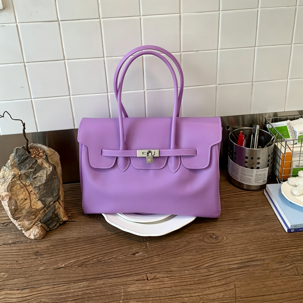 Trendy Candy Color Jelly Tote Shoulder Bag 6W10BBG2111