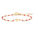 Cross Bead Chain Bracelet - DippedShop Wholesale - #5715