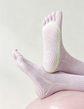 Simple Non-Slip Pilates Yoga Grip Toe Socks 6W8FSO860