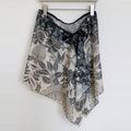 Retro Floral Print Asymmetrical Tie Waist Hip Scarf 6W1SL44