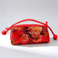 Elegant Floral Jacquard Color Block Handbag 6S10BBG1556