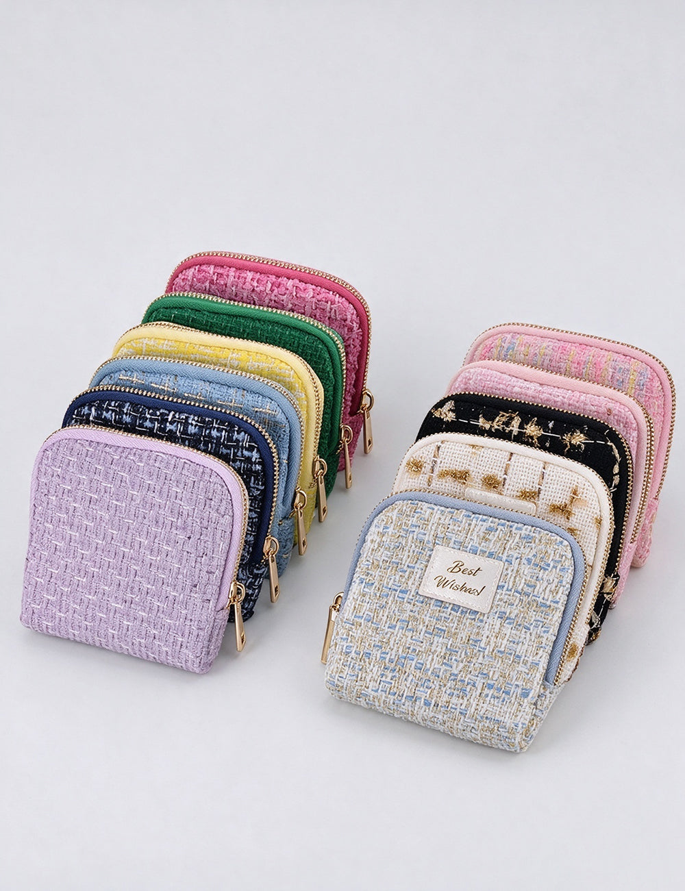 Tweed Jewelry Organizer Pouch - DippedShop Wholesale - #2819