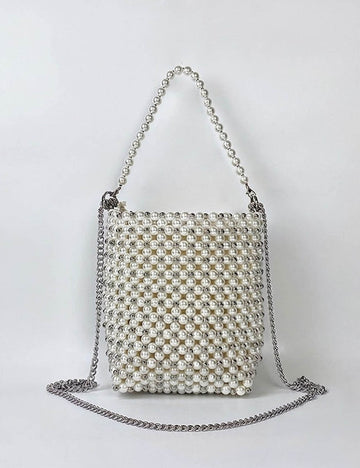 Handmade Pearl Beaded Handbag - DippedShop Wholesale - #1715