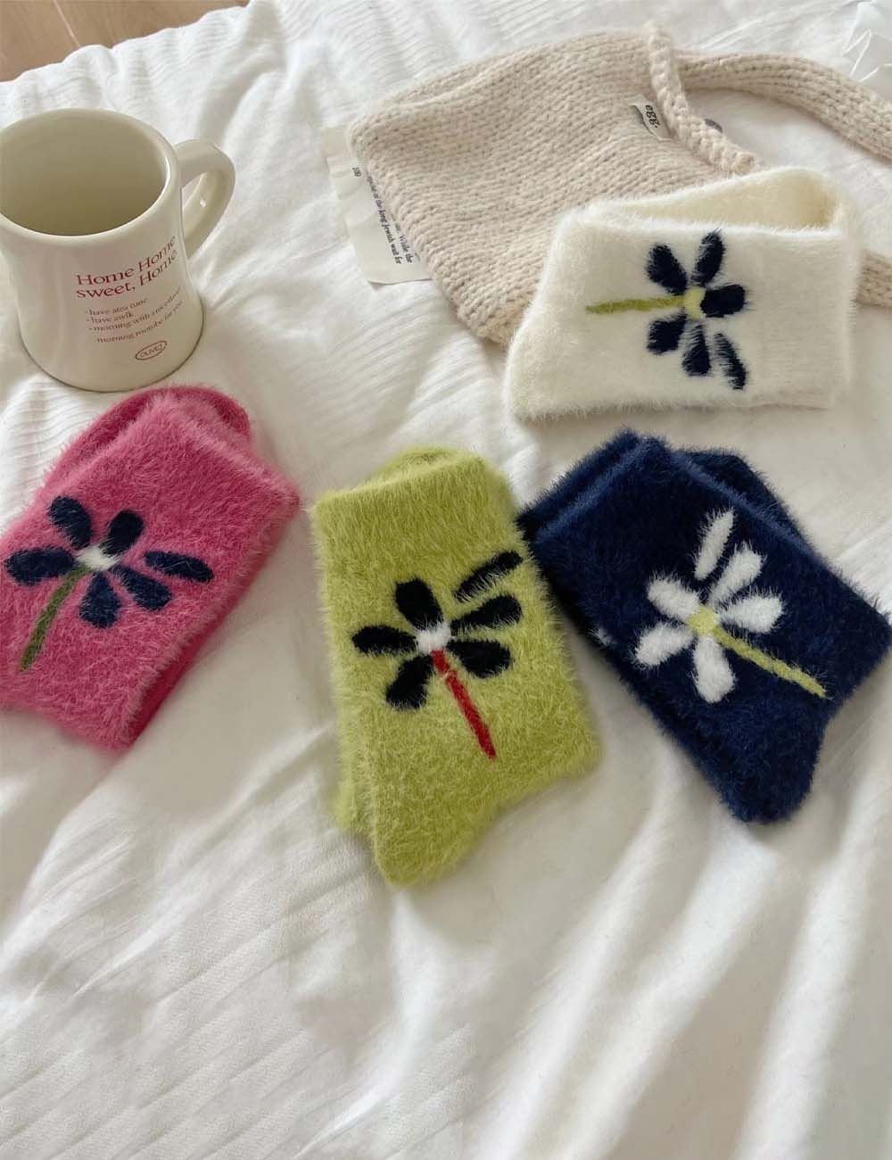 Cute Fuzzy Fleece Thick Warm Crew Socks DP25H544
