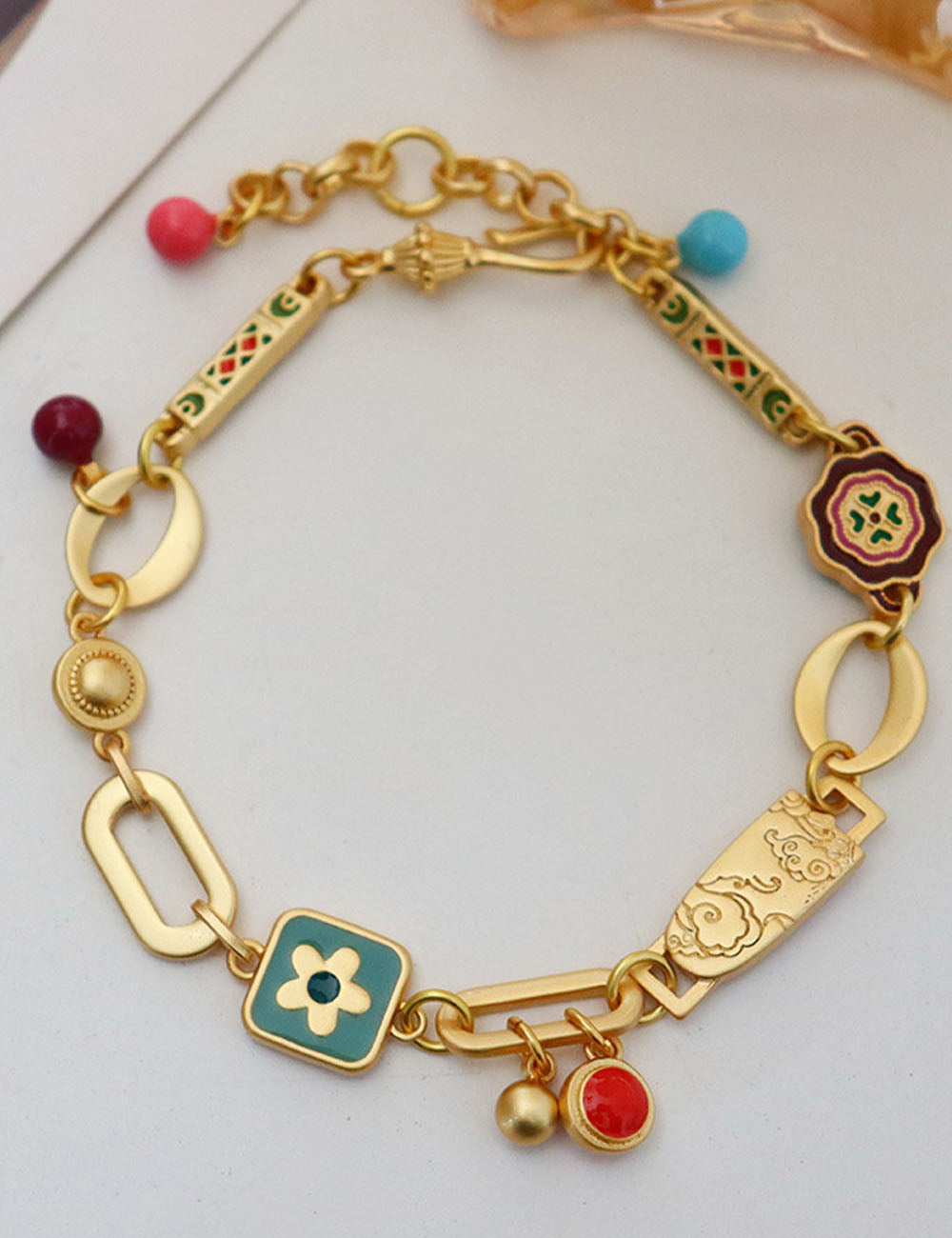 Vintage Gold Flower Bracelet - DippedShop Wholesale - #3475