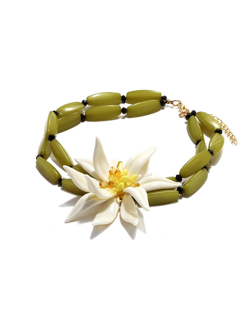 Chunky Floral Beaded Choker - DippedShop Wholesale - #9667