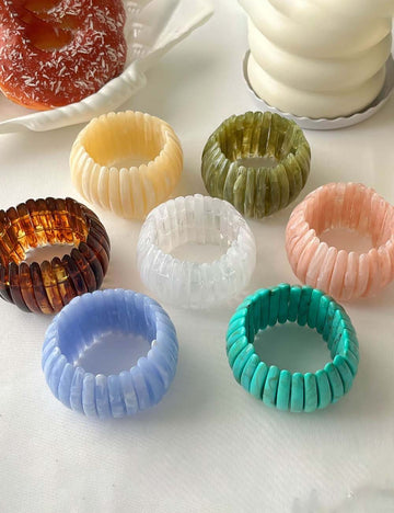 Vintage Irregular Resin Stretc - DippedShop Wholesale - #9315